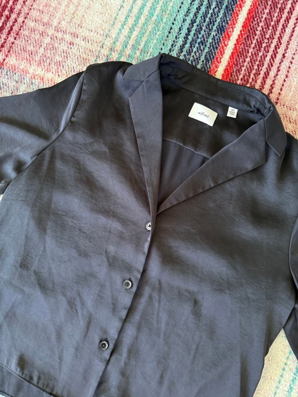 Aritzia Women's Wilfred Aritzia Black Button Down Shirt XXS Size XXS / US 00 / IT 34 - 2 Thumbnail