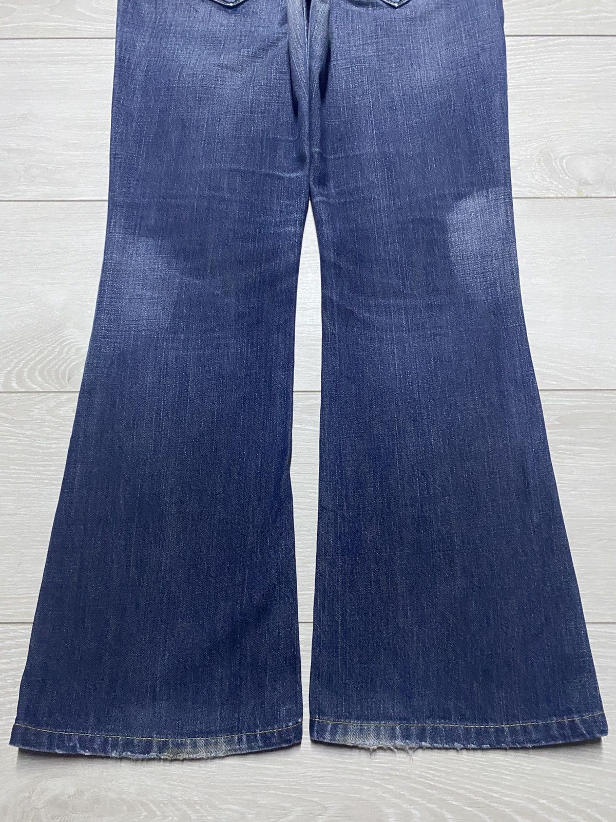 Levi's Vintage Levis Redloop Faded Wash Distressed Flare Jeans Size US 30 / EU 46 - 6 Thumbnail