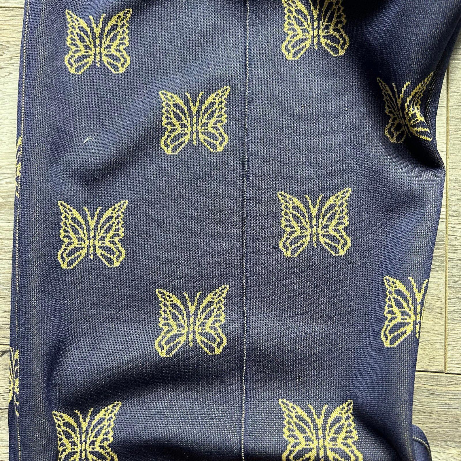 Needles Needles Papillon Track Pants Navy/Gold Large - Made in Japan Size ONE SIZE - 3 Thumbnail