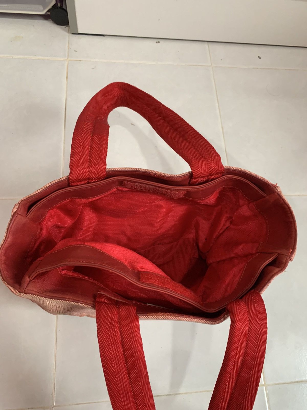 Prada Prada Linea Rossa Incrusted Leather Rosso Bag SS 1998 Size ONE SIZE - 12 Thumbnail
