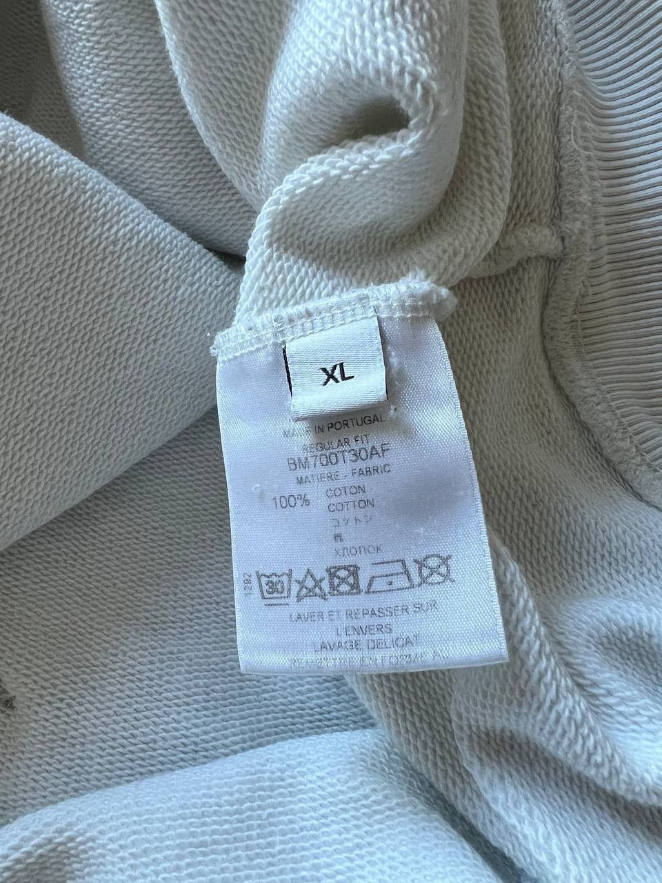 Designer × Givenchy Givenchy GV3 Industries Logo Print Ivory Distressed Hoodie Size US XL / EU 56 / 4 - 8 Thumbnail