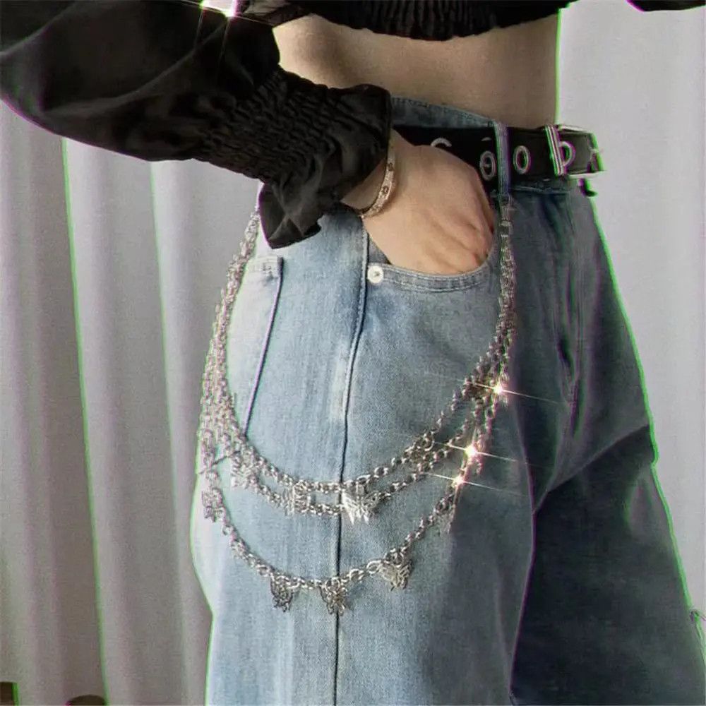 Jewelry Butterfly Waist Chains Jeans Trousers Keychain Size ONE SIZE - 3 Thumbnail