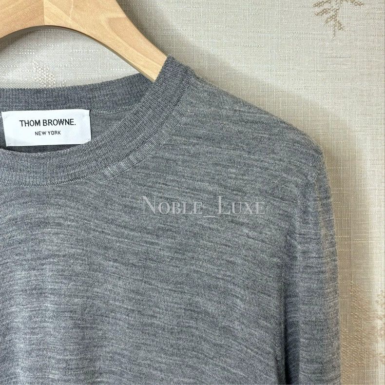 Thom Browne Thom Browne Gray thin cashmere knit sweater Size US XS / EU 42 / 0 - 2 Thumbnail