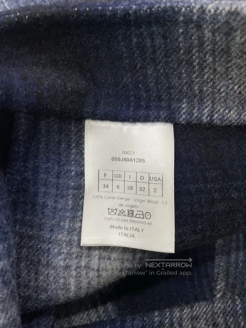 Dior Dior Blue plaid wool tassel skirt Size 42" / US 20 - 4 Thumbnail
