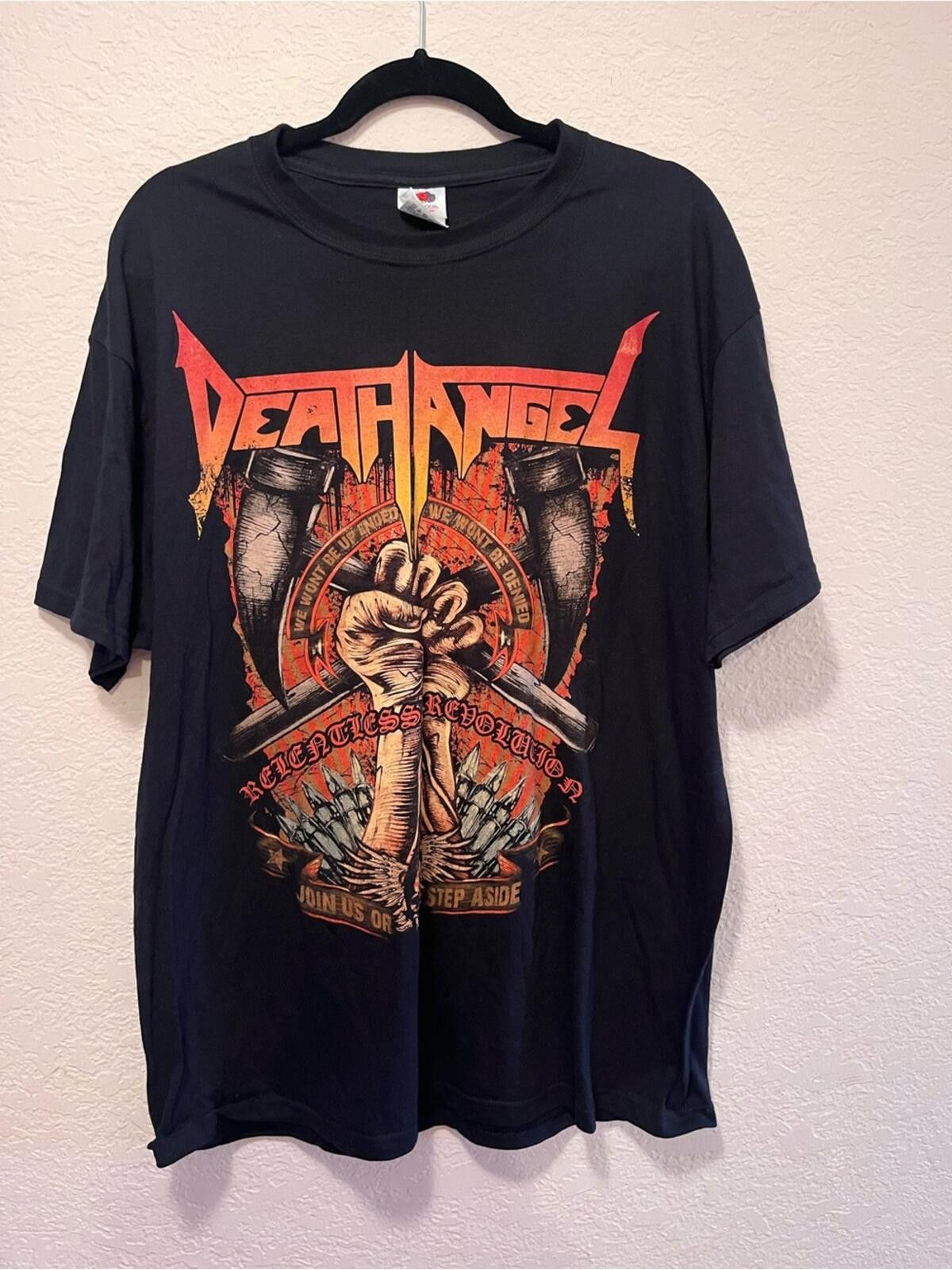 Fruit Of The Loom Death Angel Relentless Remains Tour XL Black Heavy Cotton T- Size ONE SIZE - 1 Thumbnail