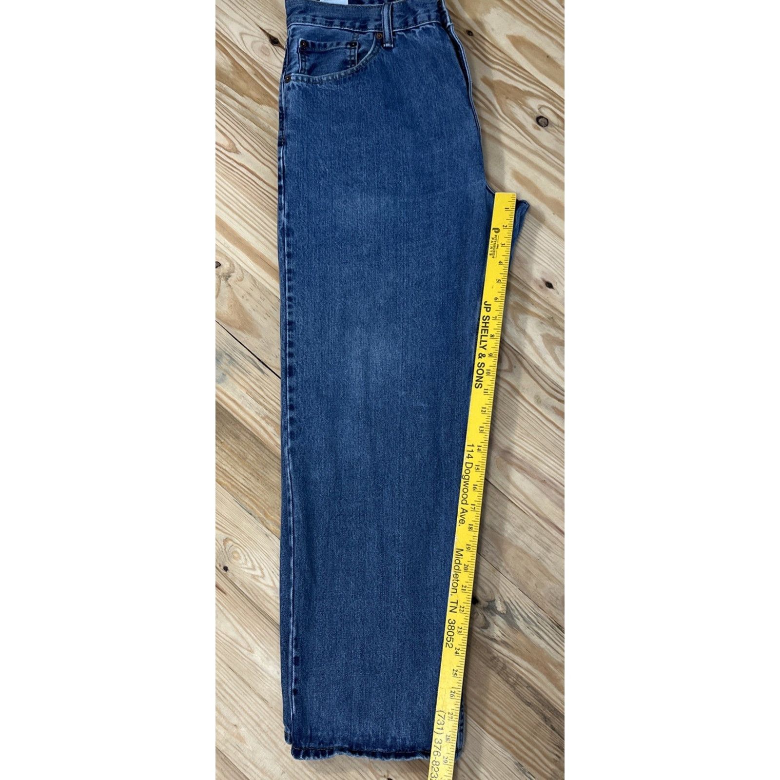 Levi's vtg Levi’s 550 Jeans Mens 36x30 Baggy Blue Wash Distressed Size US 36 / EU 52 - 8 Thumbnail