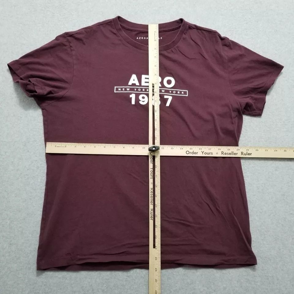 Aeropostale Aeropostale Shirt Mens Medium Red Short Sleeve Single Stitch Size US M / EU 48-50 / 2 - 8 Thumbnail