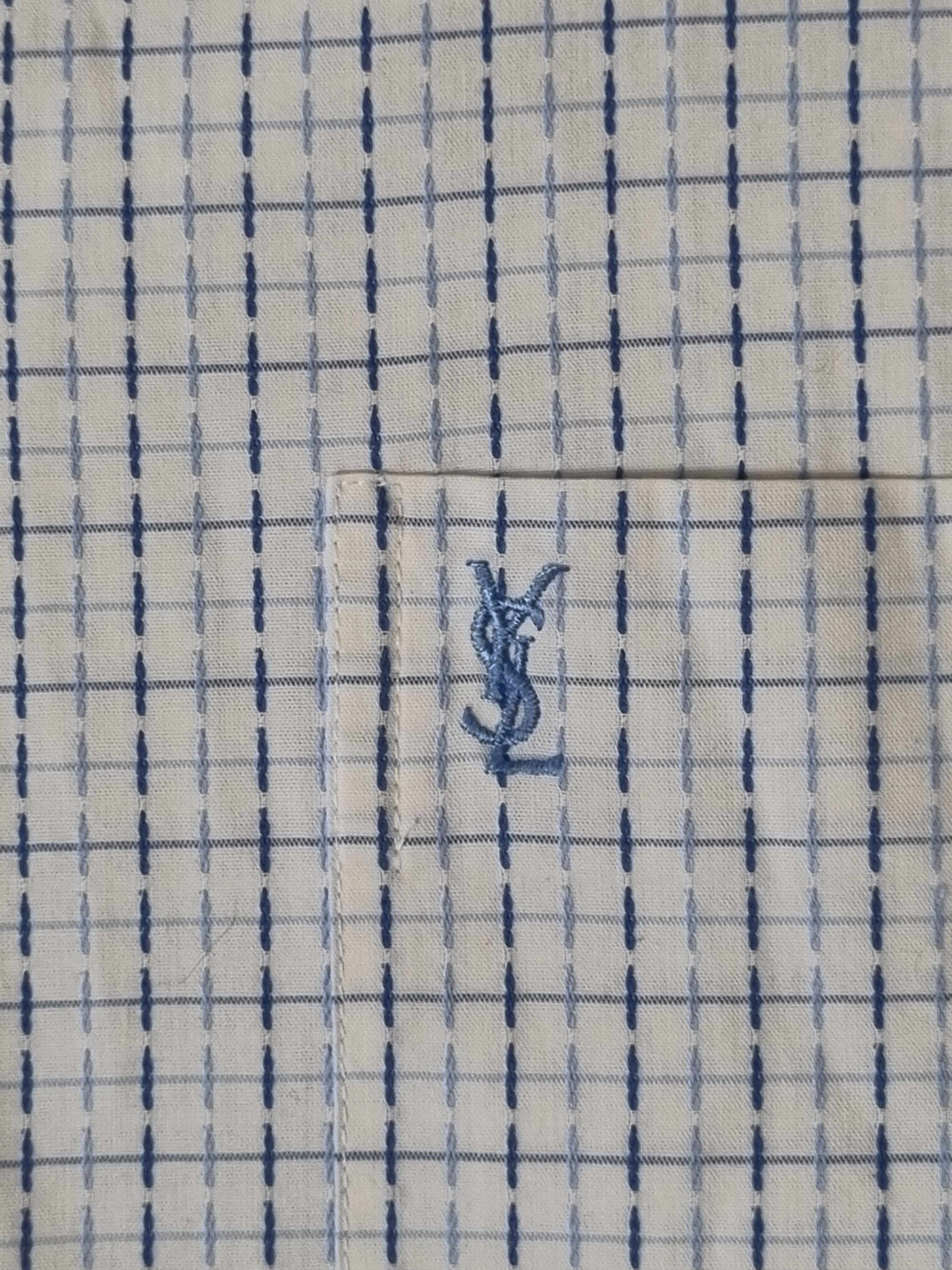 Vintage Vintage Yves Saint Laurent Short Sleeve Shirt Size US XL / EU 56 / 4 - 6 Thumbnail