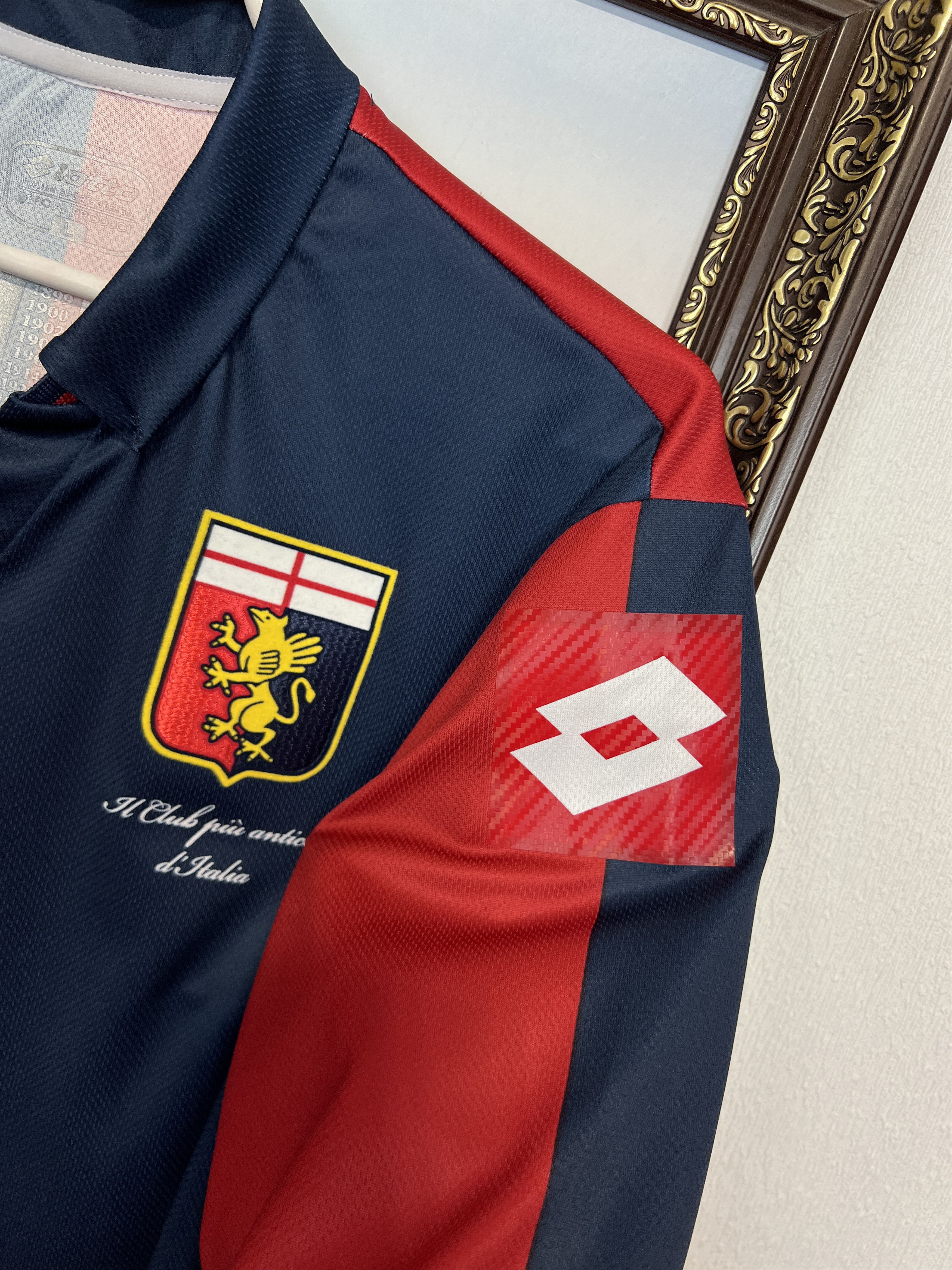 Lotto Sport Genoa CFC Home football shirt Soccer Jersey Maglia Trikot Size US L / EU 52-54 / 3 - 4 Thumbnail
