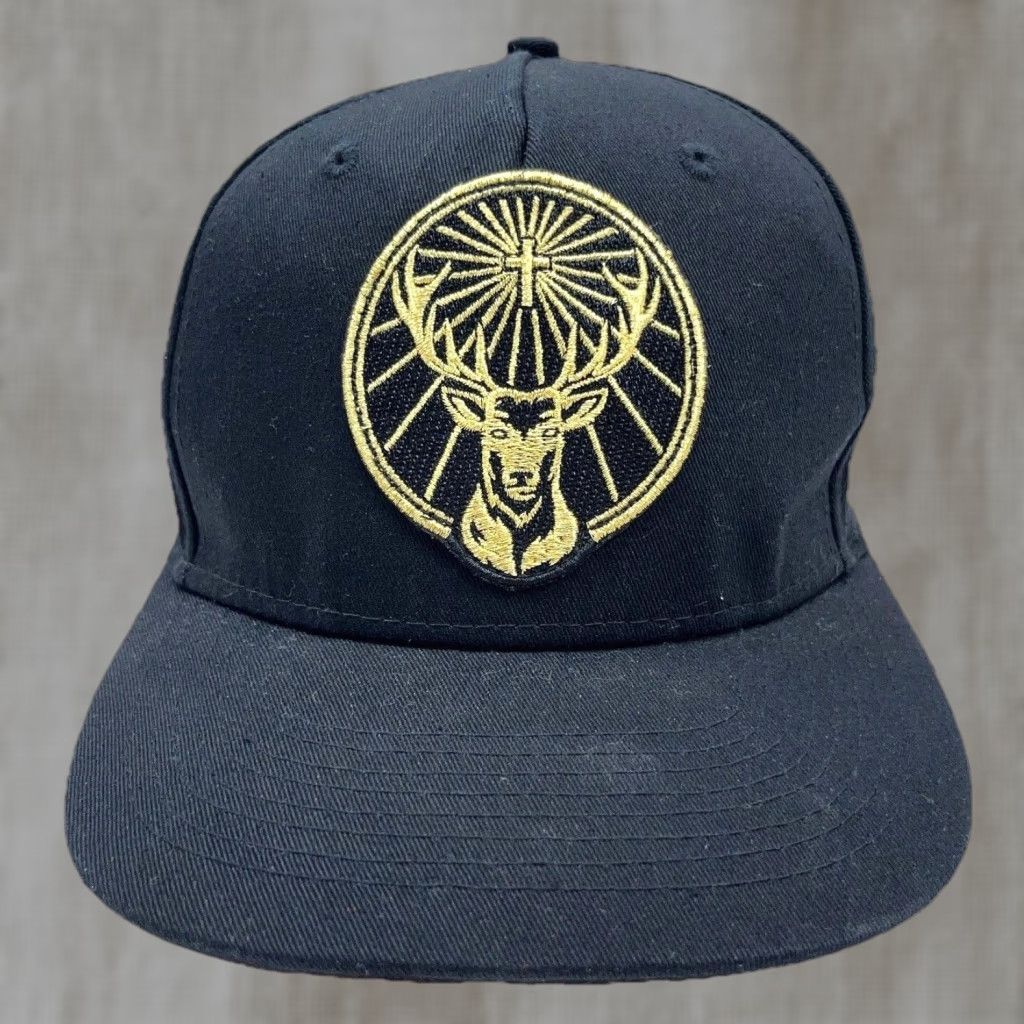 Logo 7 Yagermeister Hat Cap Snapback Black Gold Logo Flat Bill Liquor Beer Yager Bar Adjustable Men Twill Cotton Casual Vintage No Size ONE SIZE - 1 Thumbnail