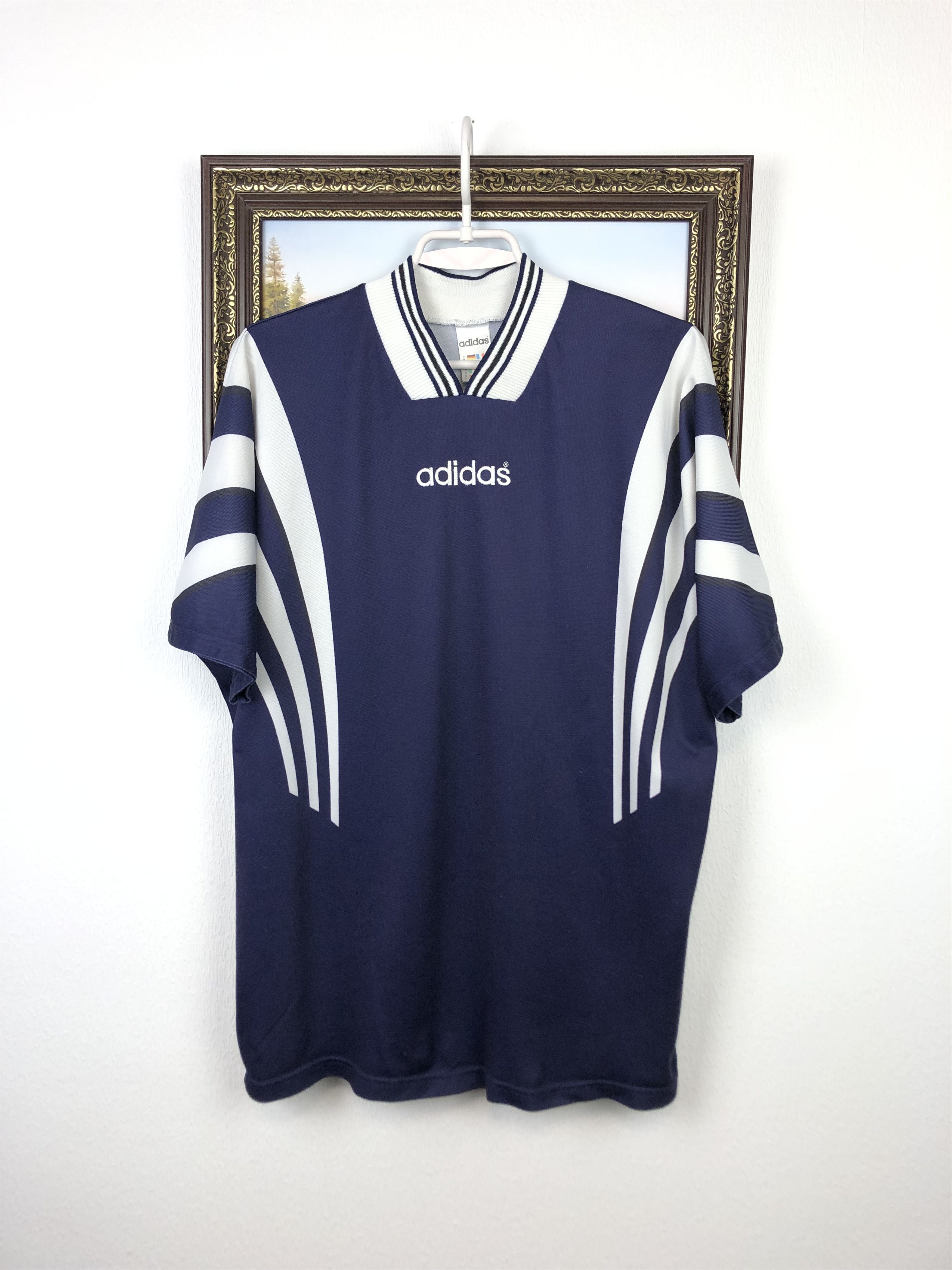Adidas × Vintage Vintage Adidas Football Template Shirt Soccer Jersey Trikot Size US M / EU 48-50 / 2 - 1 Thumbnail