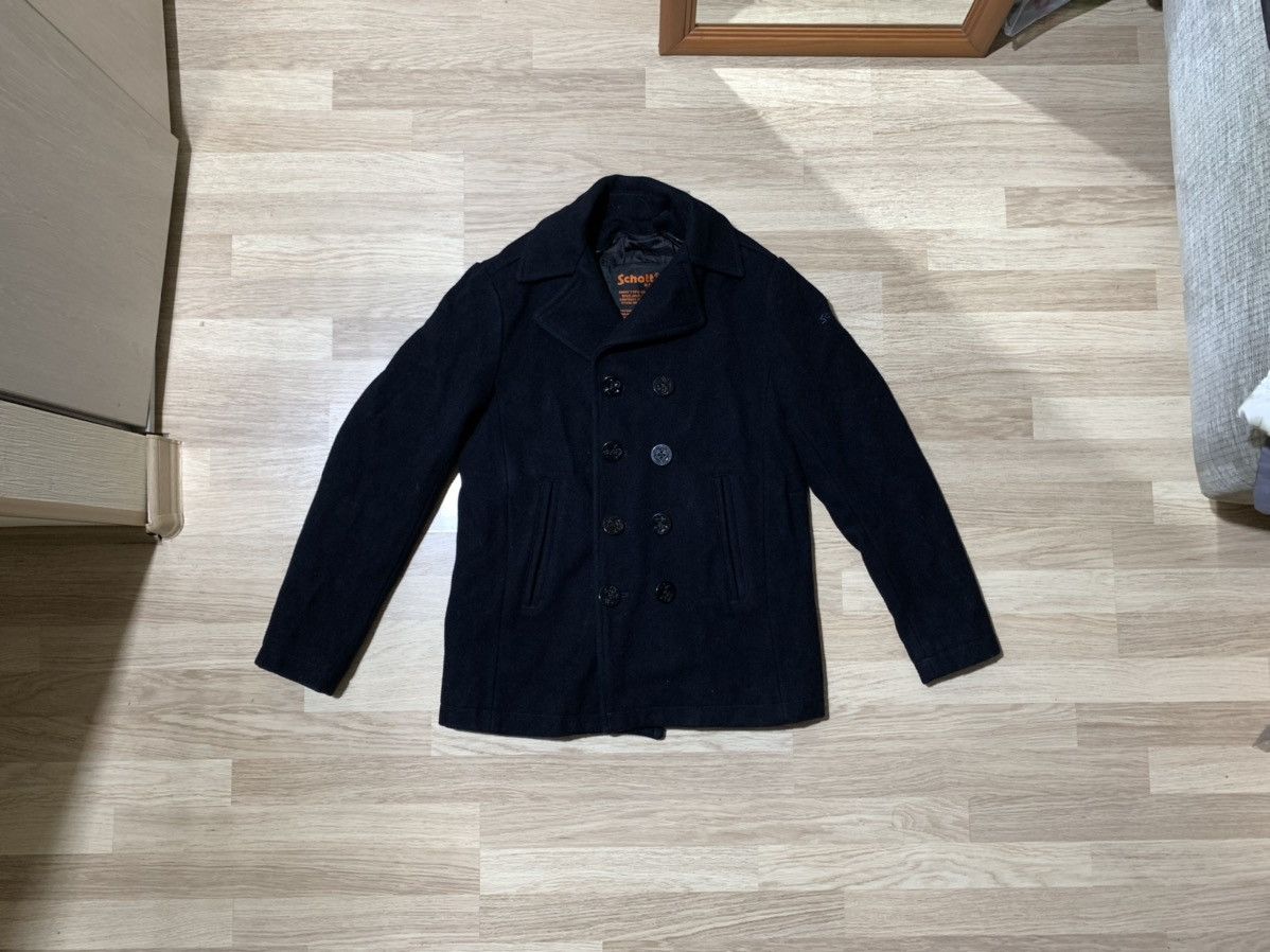 image of Schott Army Type Garment Coat Jacket in Dark Blue, Men's (Size Medium)