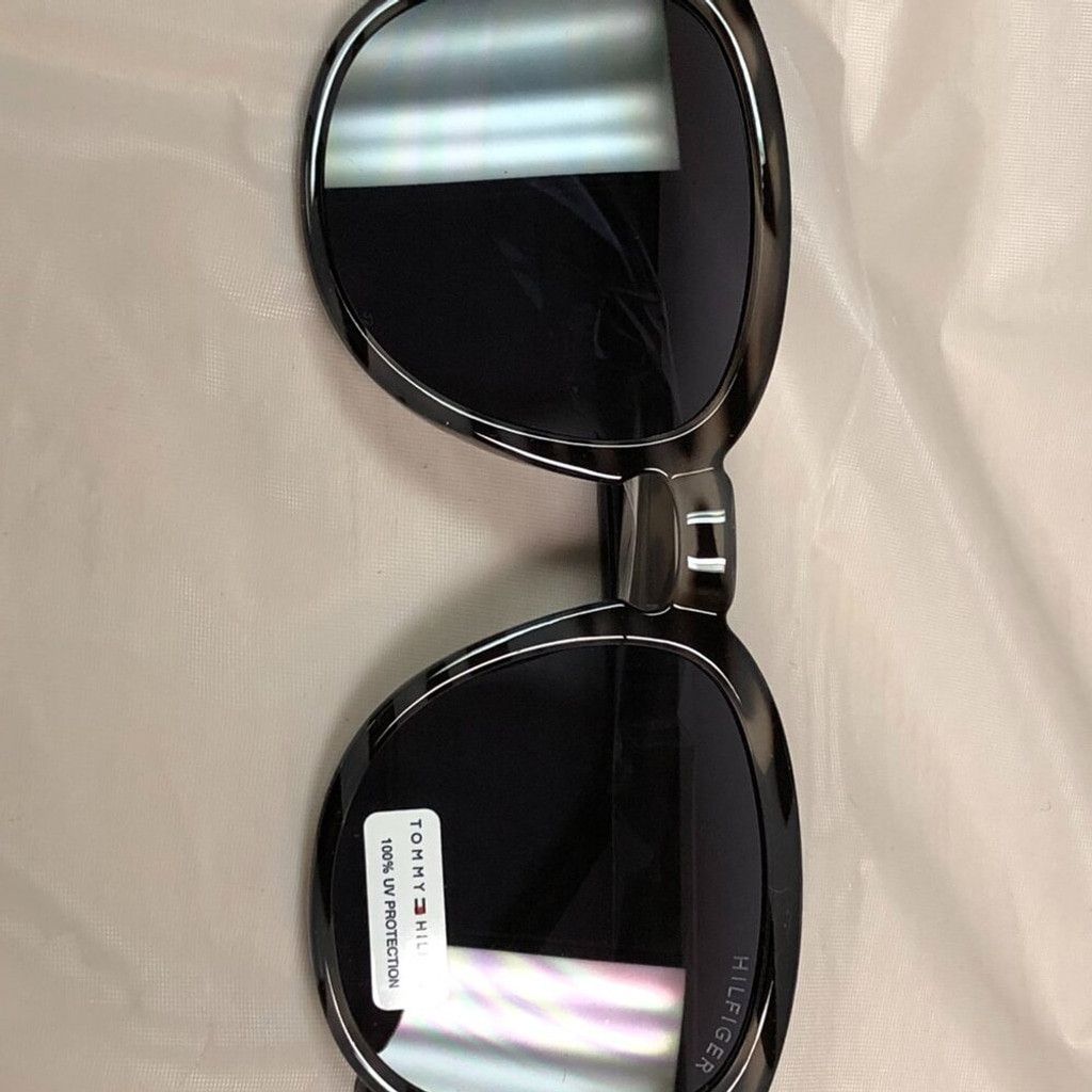 Tommy Hilfiger Tommy Hilfiger Black & Gray Round Animal Print Sunglasses Size ONE SIZE - 5 Thumbnail