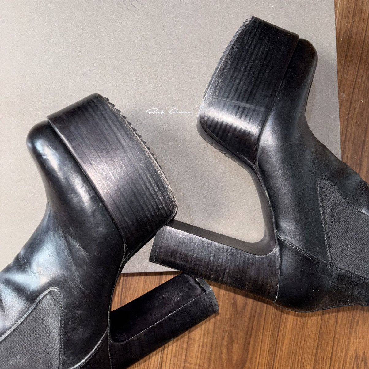 Rick Owens Rick Owens "FW19 Larry" Kiss Boots Size US 10 / IT 40 - 24 Thumbnail