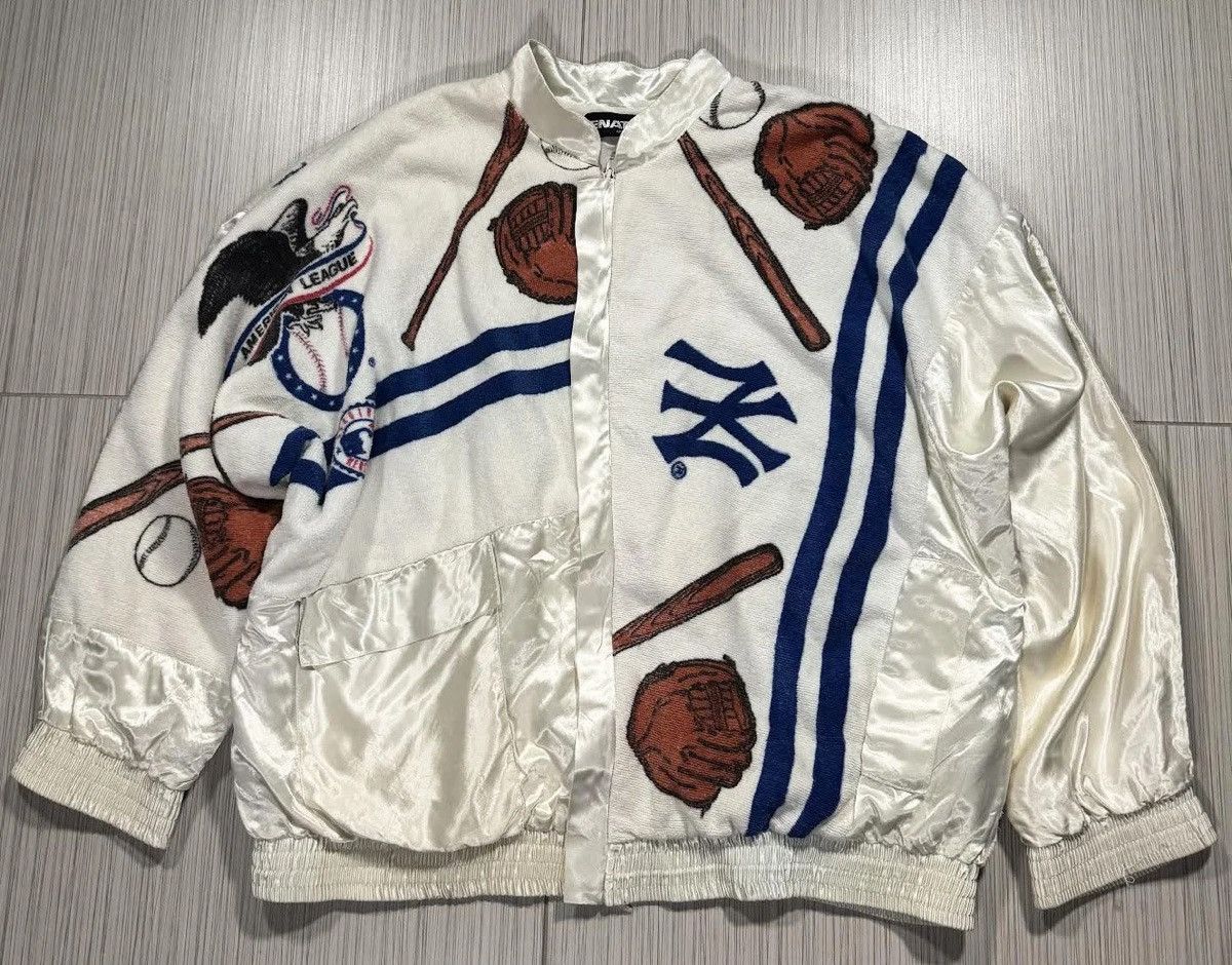 Vintage Vintage Renata New York Yankees Cut Sew Jacket (Size XL) Size US XL / EU 56 / 4 - 3 Thumbnail
