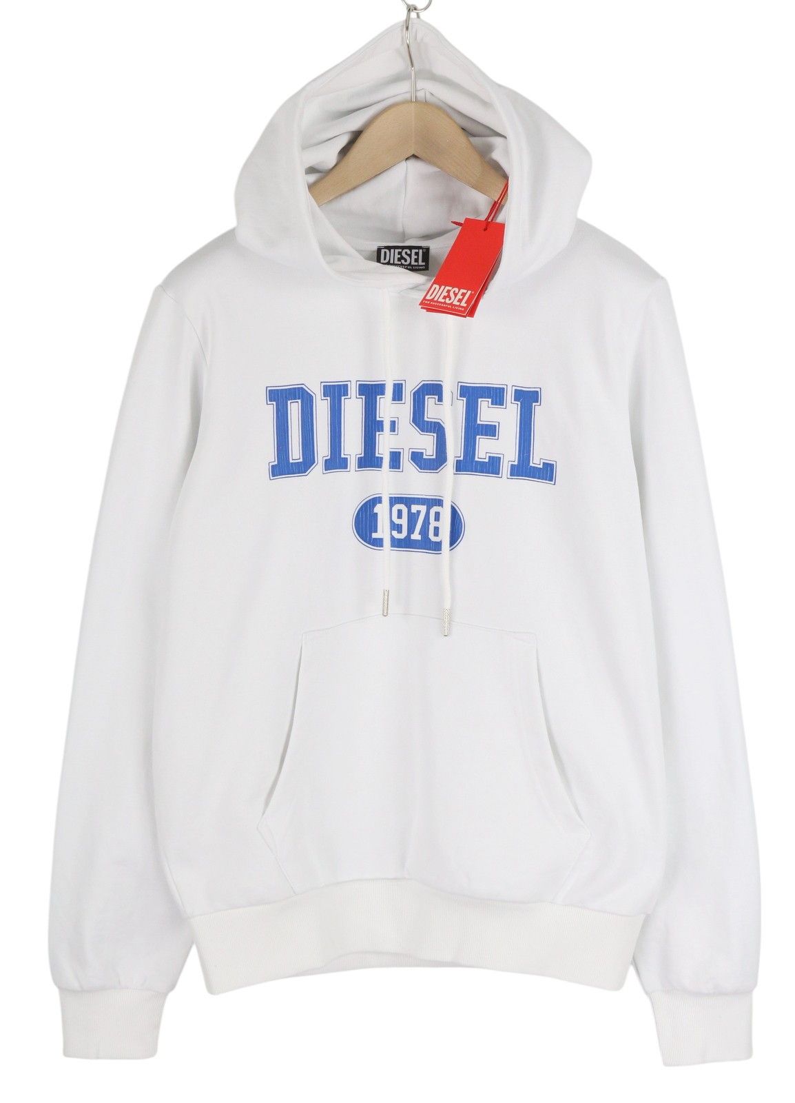 Diesel S-GINN-HOOD-K25 S White Logo Hoodie 41028 Size US S / EU 44-46 / 1 - 1 Thumbnail