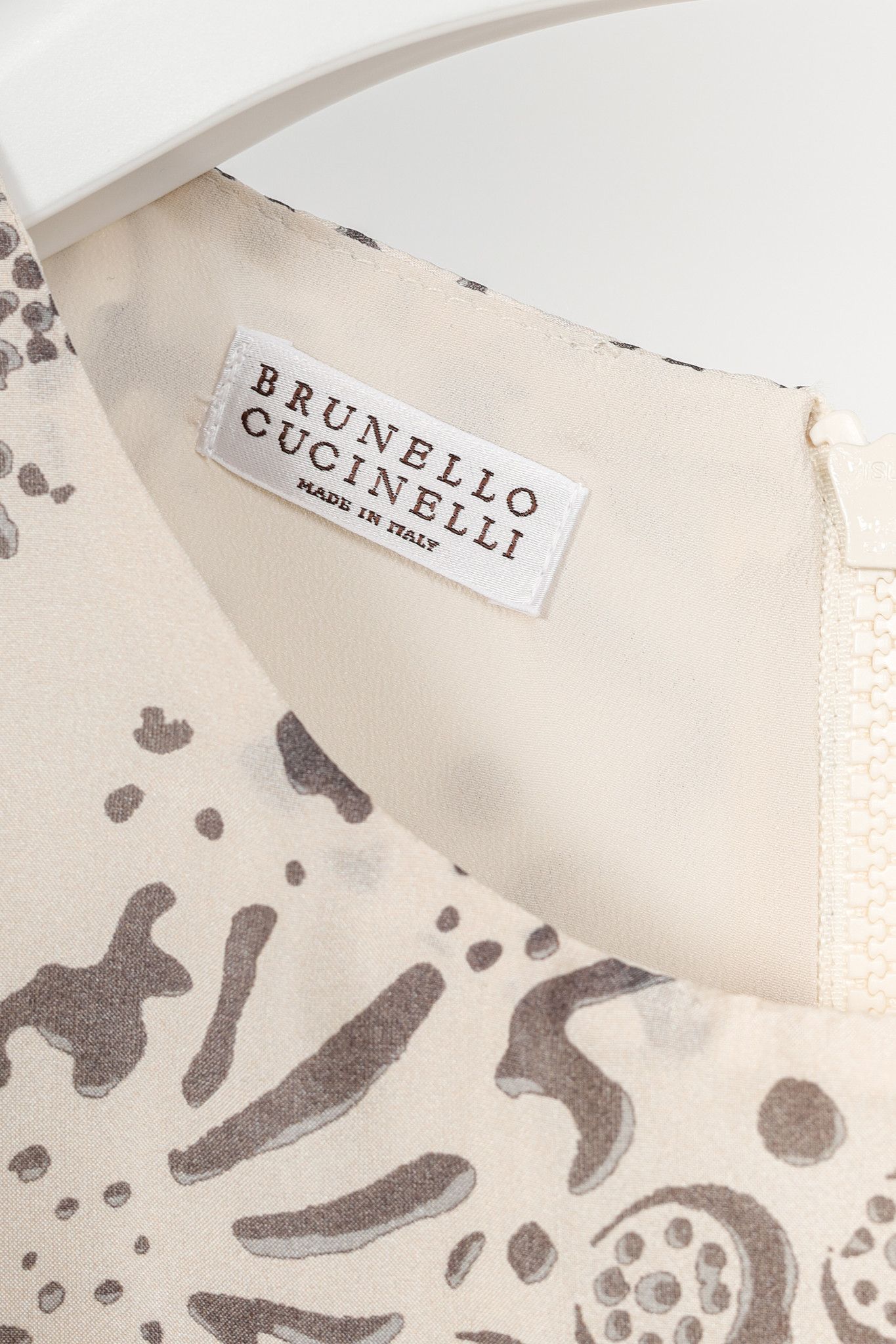 Brunello Cucinelli Brunello Cucinelli SS/20 Printed Silk Tiered Mini Dress Size L / US 10 / IT 46 - 4 Thumbnail