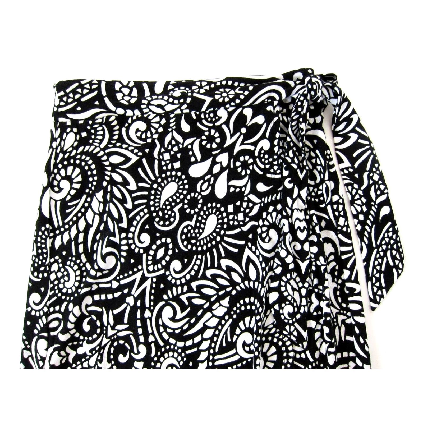 Cynthia Rowley Cynthia Rowley Black White Jersey Stretch Floral Long Maxi Wrap Dress XS Size XS / US 0-2 / IT 36-38 - 4 Thumbnail
