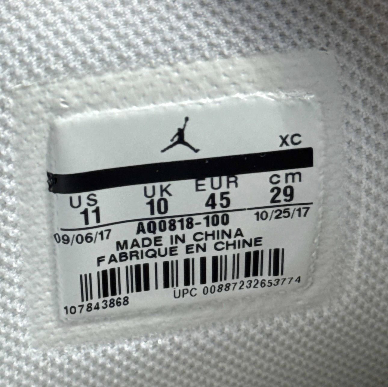 Nike × Off-White Nike x Off White Jordan 1 High ‘OG White’ 2018 Size US 11 / EU 44 - 7 Thumbnail