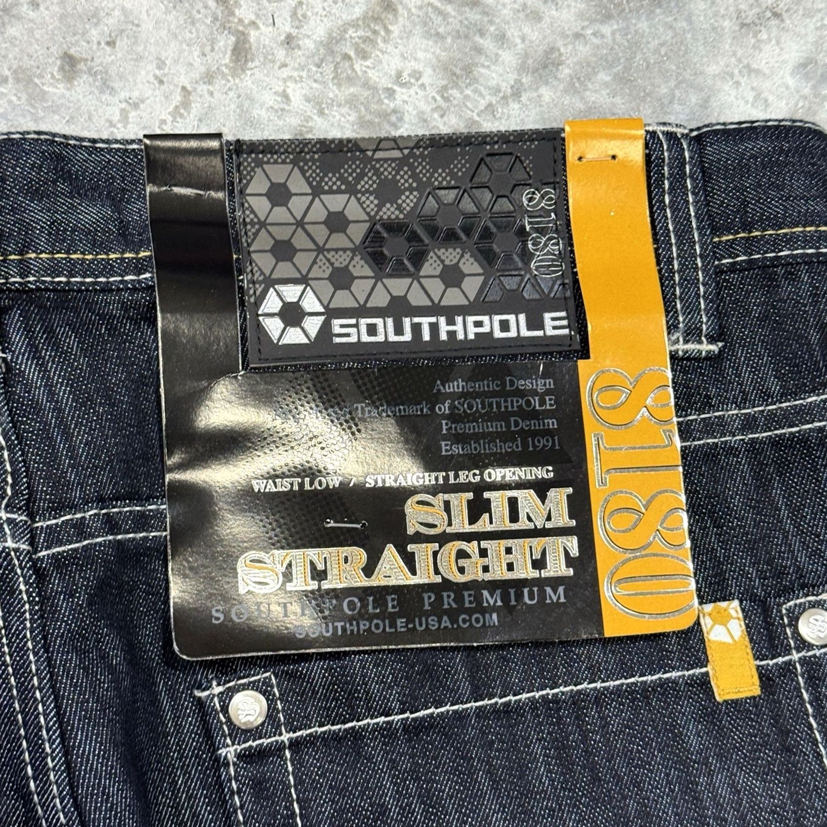 Southpole Southpole Jeans Mens 36 x 34 Indigo Baggy Hip Hop Y2K Vintage NWT 90s Skater Denim Straight 5-Pocket Blue Cotton Blend Jeans Mens Size US 36 / EU 52 - 5 Thumbnail