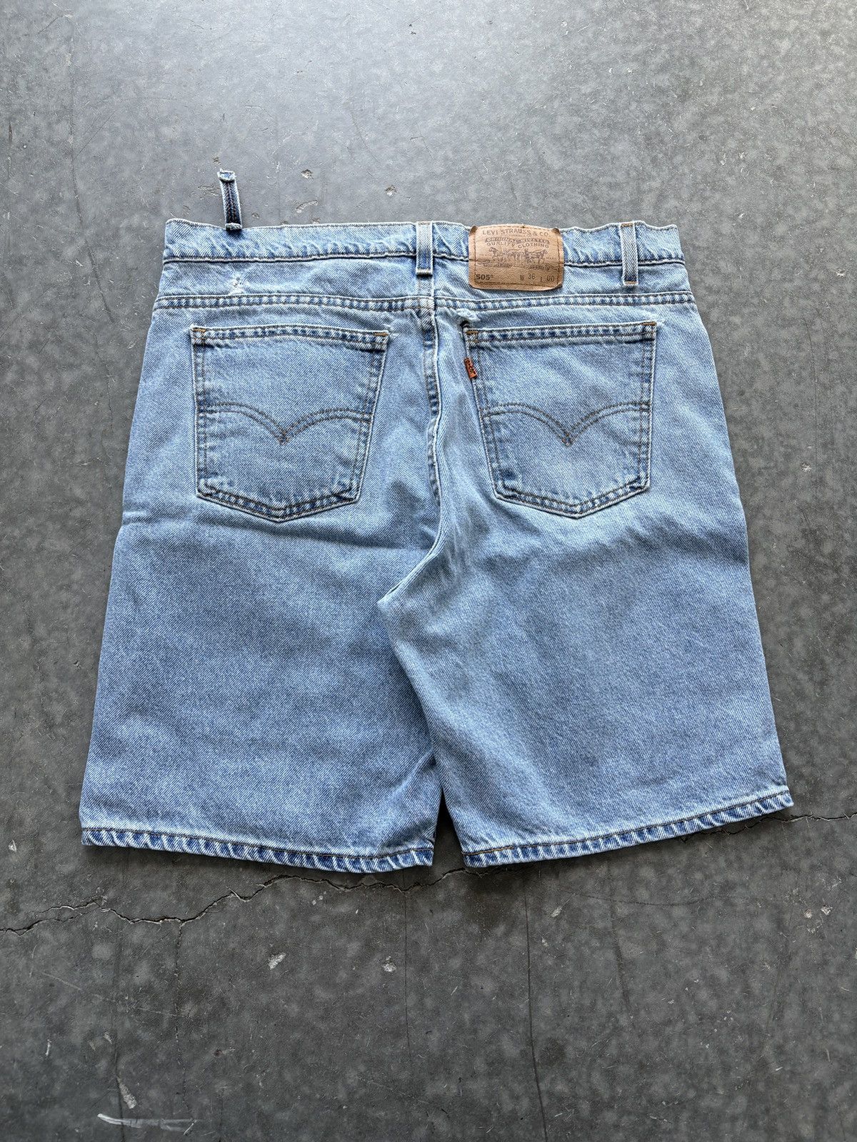 Levi's Vintage 90s Levis 505 Orange Tab Denim Jean Shorts Size US 36 / EU 52 - 5 Thumbnail