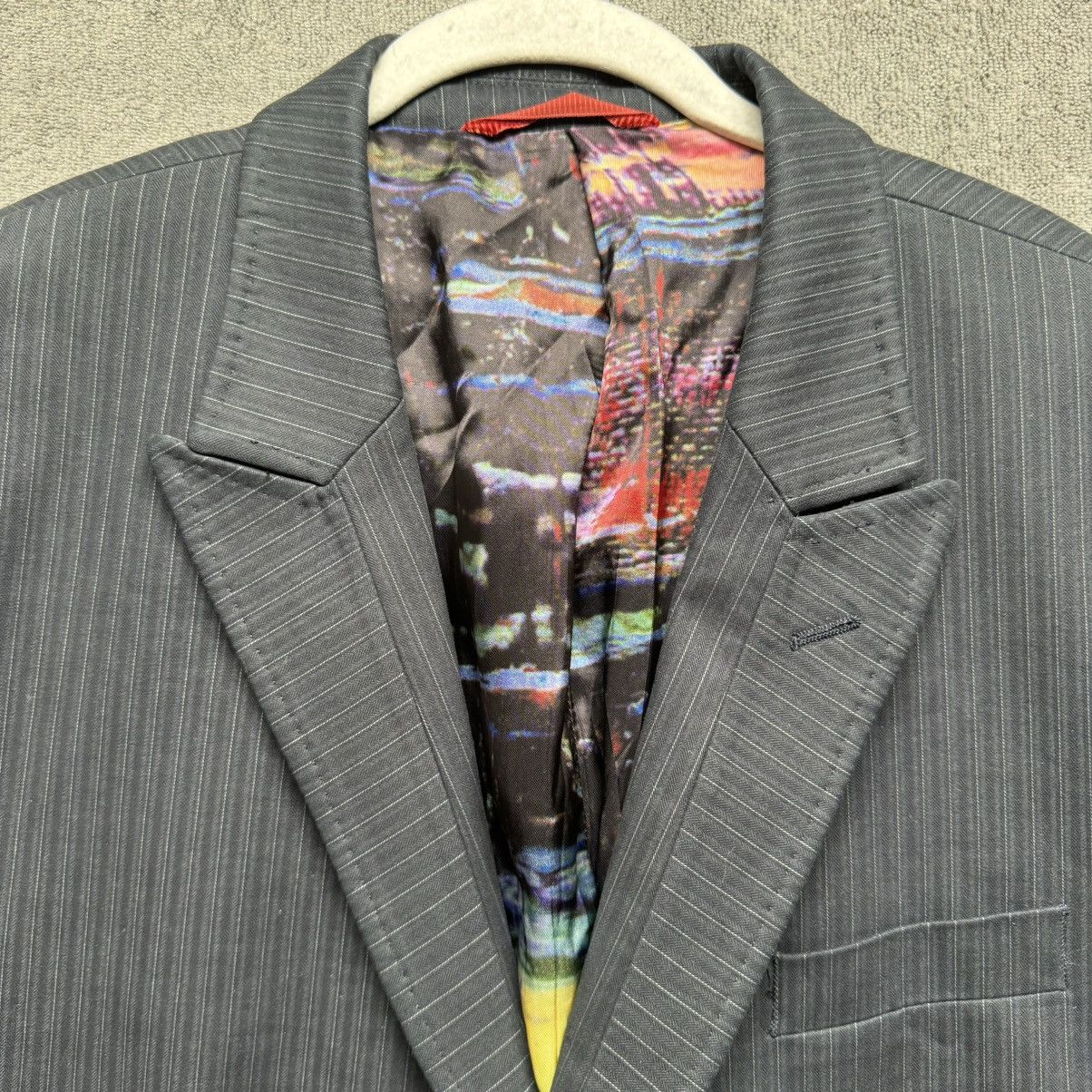 Robert Graham Robert Graham Pinstripe Sport Coat/Blazer Size 44R - 4 Thumbnail