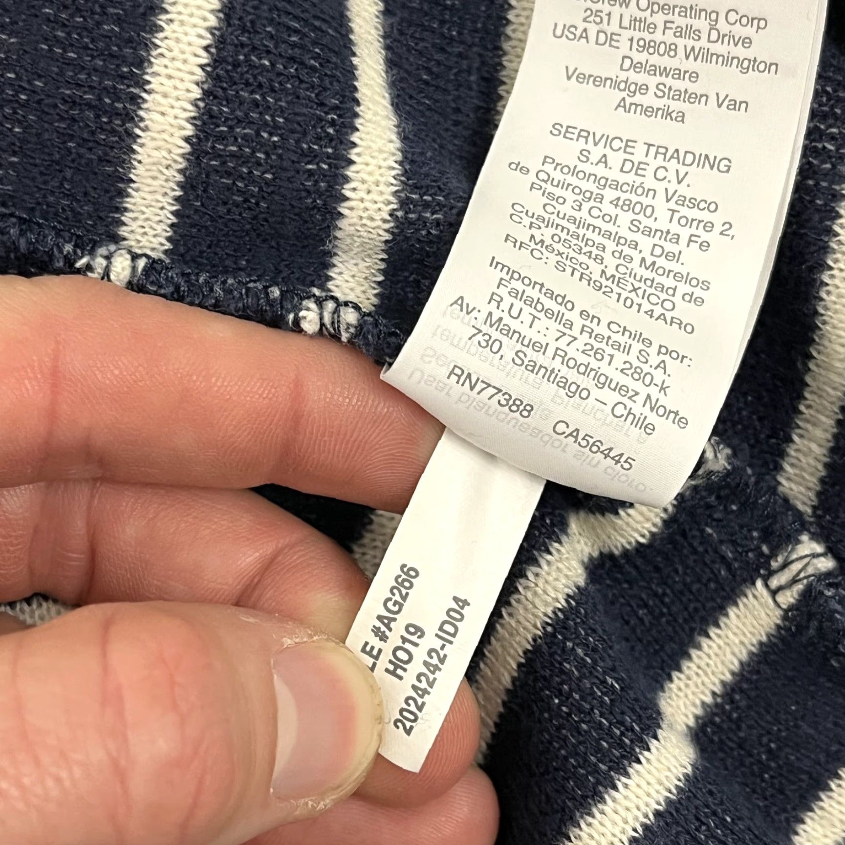 Madewell Madewell Mockneck Sweater Top Striped Womens XS Knits Pullover Gathered Sleeve Dark Nightfall Blue Casual Womens XS Size XS / US 0-2 / IT 36-38 - 6 Thumbnail