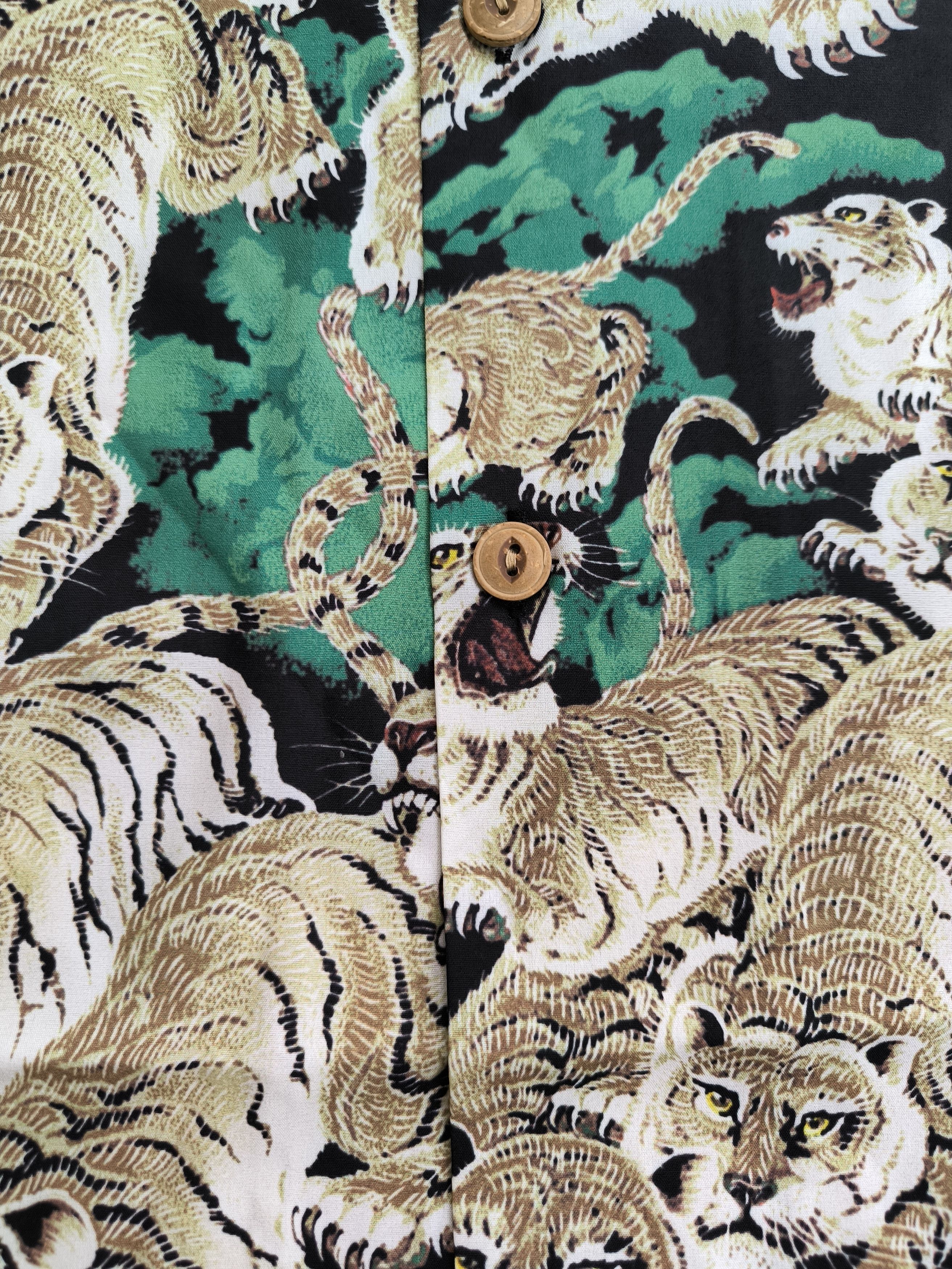 Japanese Brand BOB DONG hundred tigers hawaiian shirt Size US XS / EU 42 / 0 - 3 Thumbnail