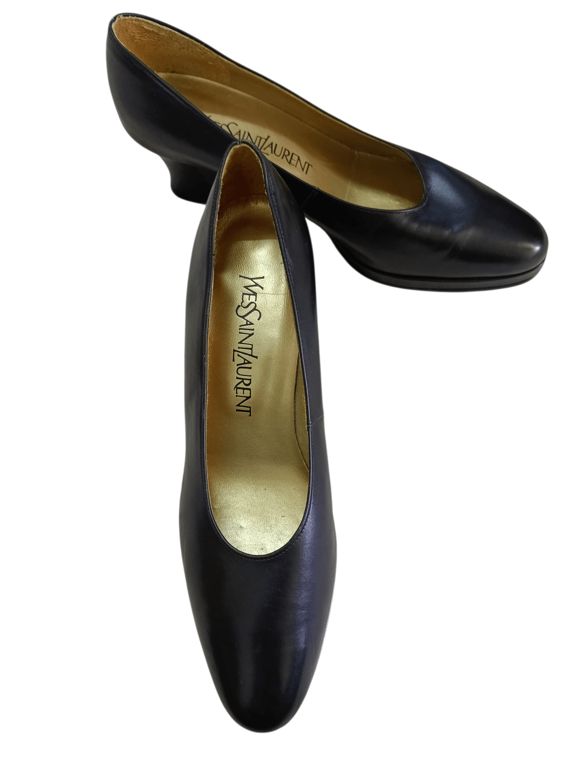Yves Saint Laurent Yves Saint Laurent Leather Black Heels Size US 6.5 / IT 36.5 - 1 Thumbnail