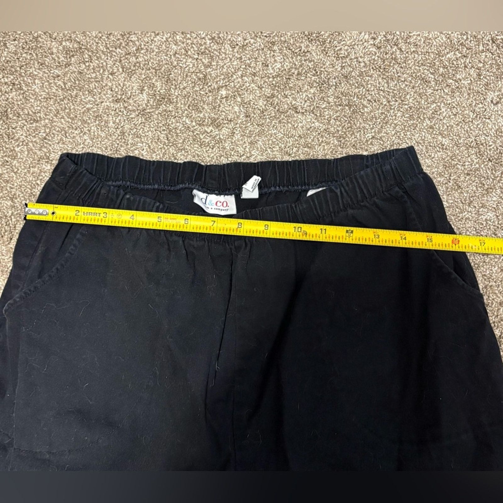 Denim & Co. (D&Co) Stretchy Black Pants: Size 1X Size 32" / US 10 / IT 46 - 6 Thumbnail