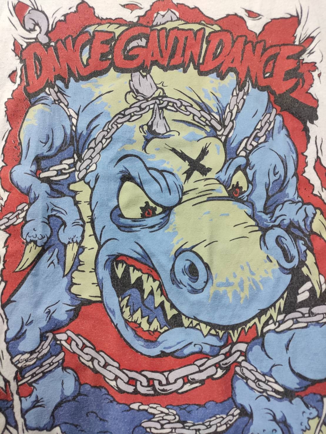 Band Tees Vtg 00's Dance Gavin Dance Band " Dinosaur " T-Shirt Size US M / EU 48-50 / 2 - 3 Thumbnail
