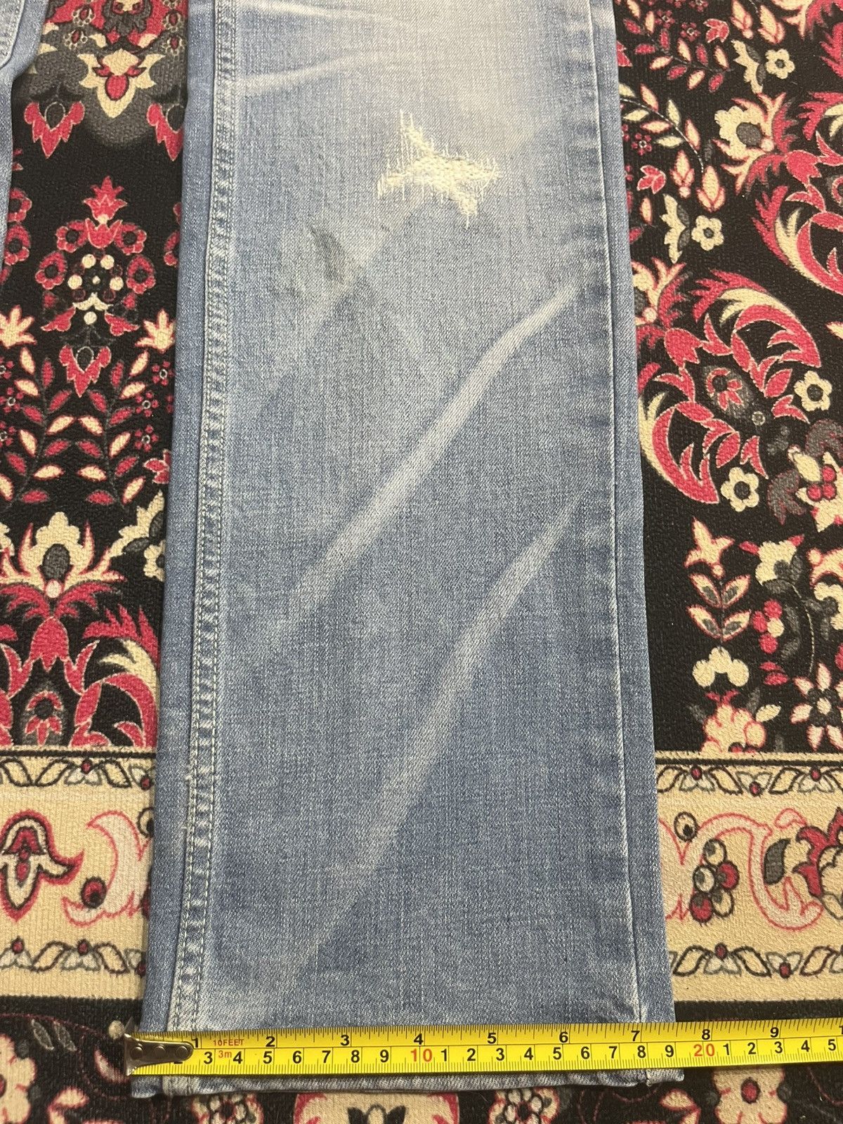 Japanese Brand Vintage Arix Jeans Blue Wash Sashiko Stitching Striaght Jean Size US 34 / EU 50 - 15 Thumbnail