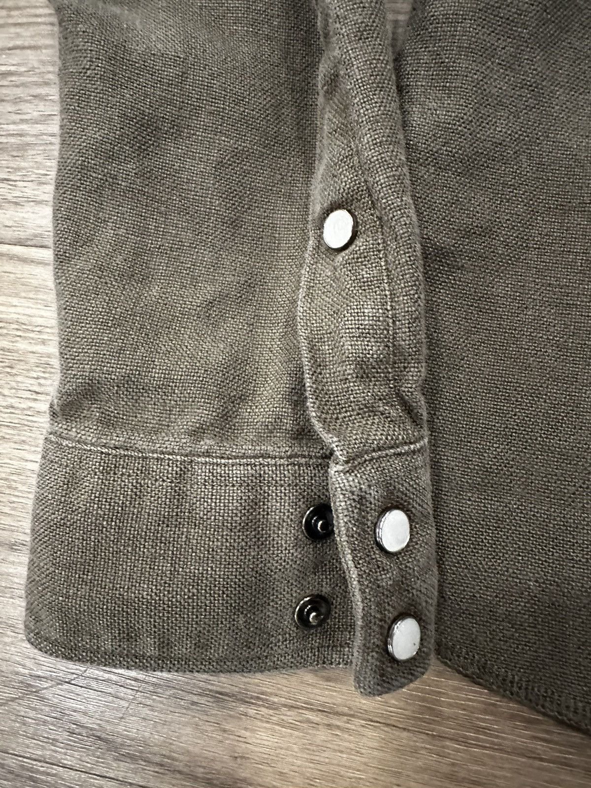Balmain Decarnin era Military Pearl Button Linen Shirt Size US L / EU 52-54 / 3 - 3 Thumbnail