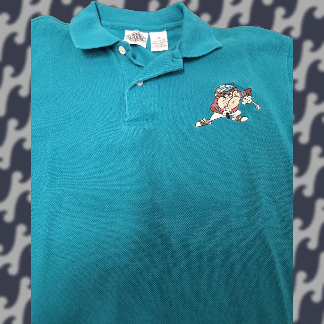 Acme Clothing VINTAGE ACME Clothing Co Polo Shirt Mens XS Embroidered Cartoon 90s Skate Polo Short Sleeve Cotton Graphic Print Teal Blue Collared Size US XS / EU 42 / 0 - 1 Thumbnail