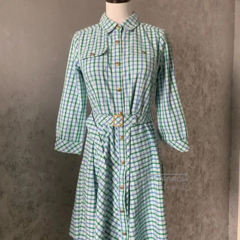 Burberry Burberry Checkered Long Sleeve Dress for Women. Size XS / US 0-2 / IT 36-38 - 1 Thumbnail