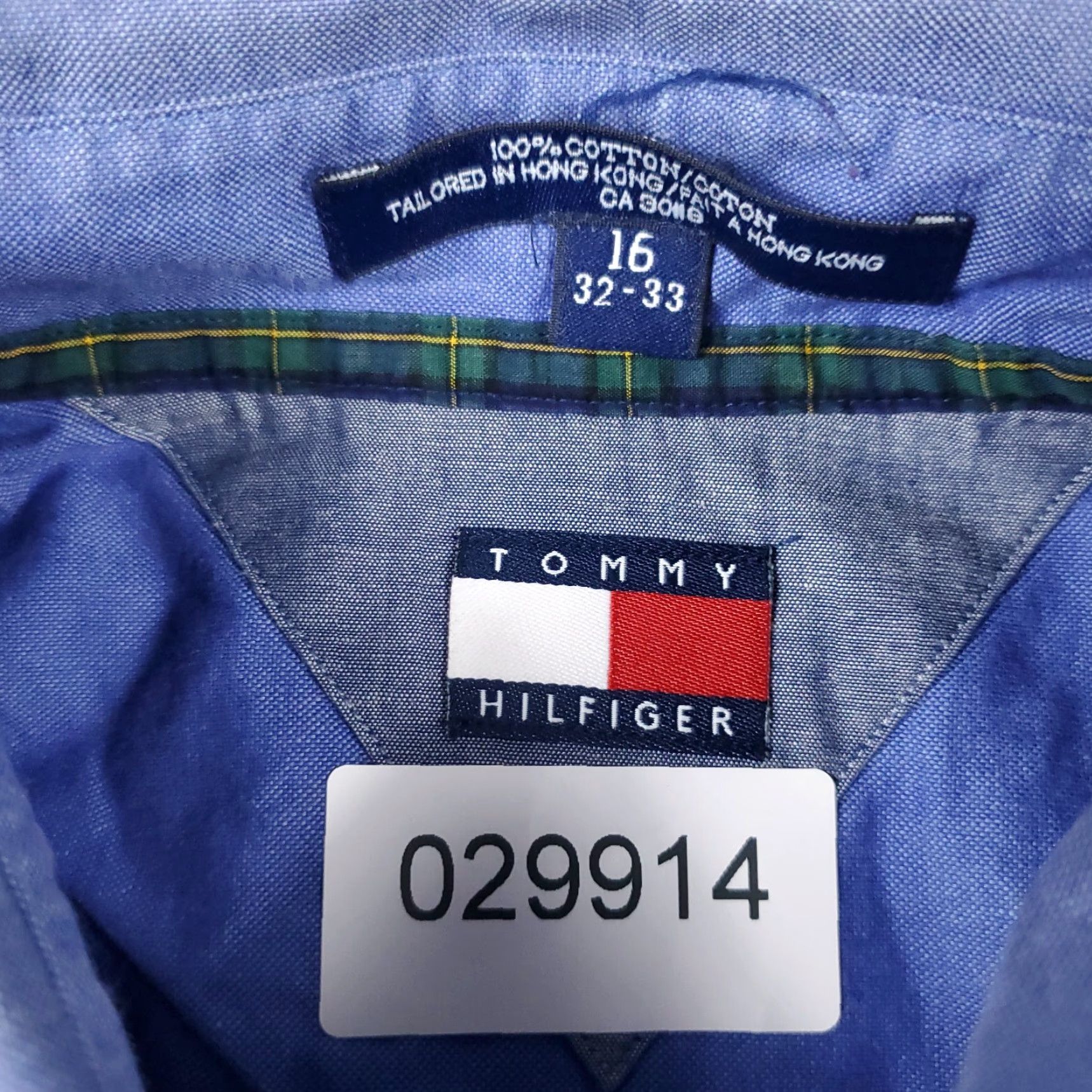 Tommy Hilfiger Tommy Hilfiger Shirt Mens 16 Blue Dress Shirt Long Sleeve Button Up Collar 100% Cotton Classic American Preppy 90s? Size 42R - 8 Thumbnail