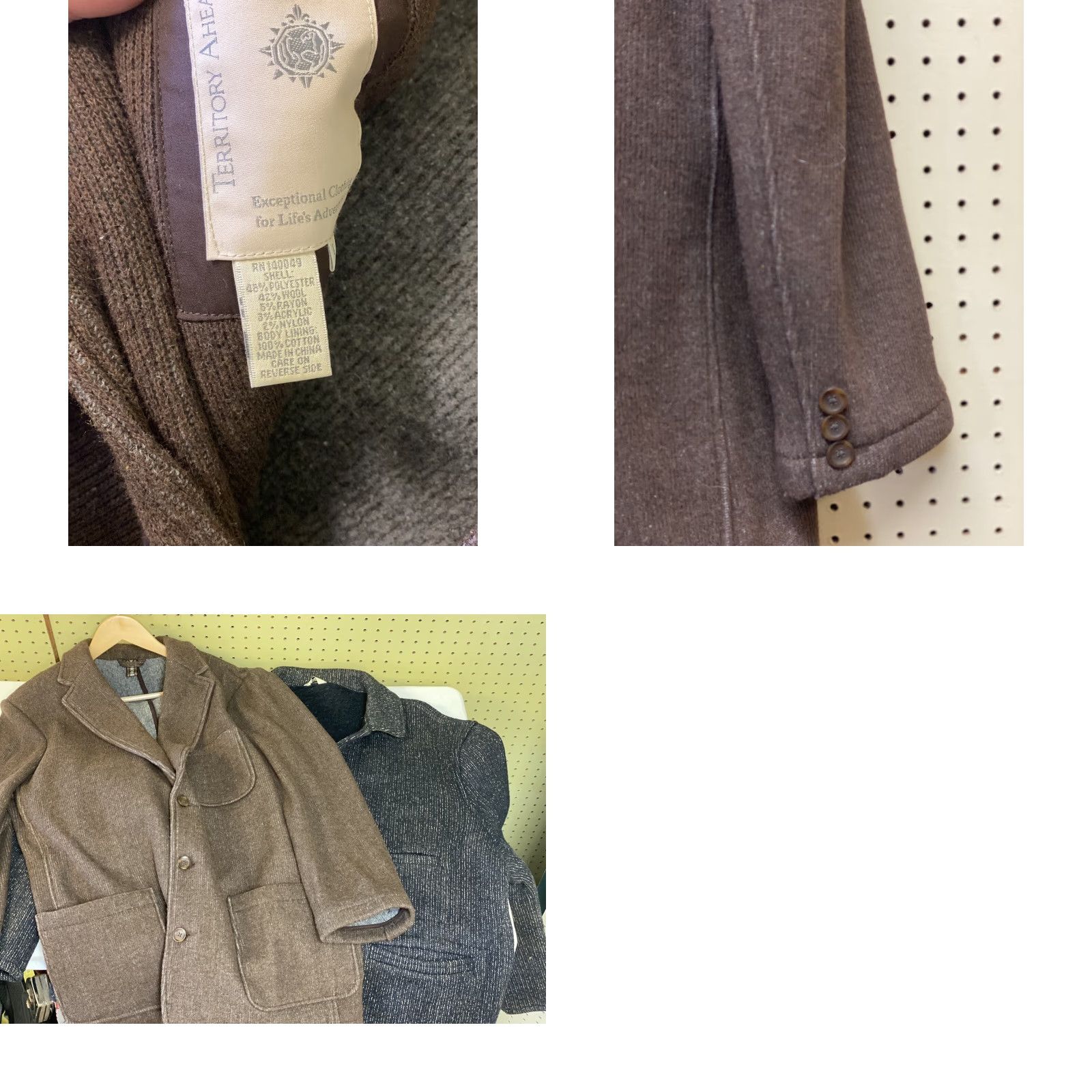The Territory Ahead **Territory Ahead Men's Large Wool Blend Brown Beach Style Jacket Coat** User: Territory Ahead Men's Large Wool Blend Brown Beach Style Jacket Coat Size US L / EU 52-54 / 3 - 8 Thumbnail