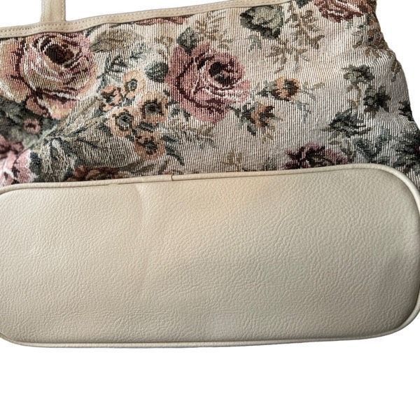 Vintage Mitzi cream pink floral tapestry vintage handbag Size ONE SIZE - 4 Thumbnail