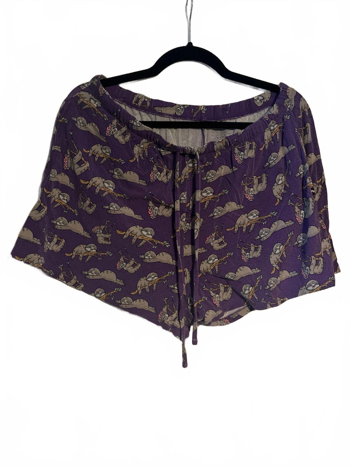 Sebastein Meunier Funny Sloth Print PJ Shorts MeUndies Size ONE SIZE - 1 Thumbnail