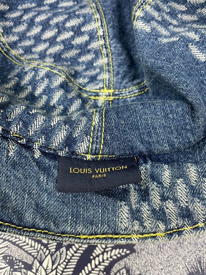 Louis Vuitton Louis Vuitton Blue Old Flower Cowboy Fisherman Hat Size ONE SIZE - 5 Thumbnail