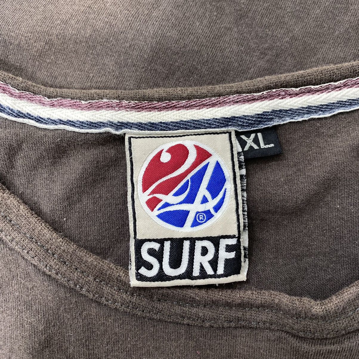 Japanese Brand × Vintage Vintage 24 Karats SURF LOHAS Japanese Brand Logo Print Brown Size US XL / EU 56 / 4 - 5 Thumbnail