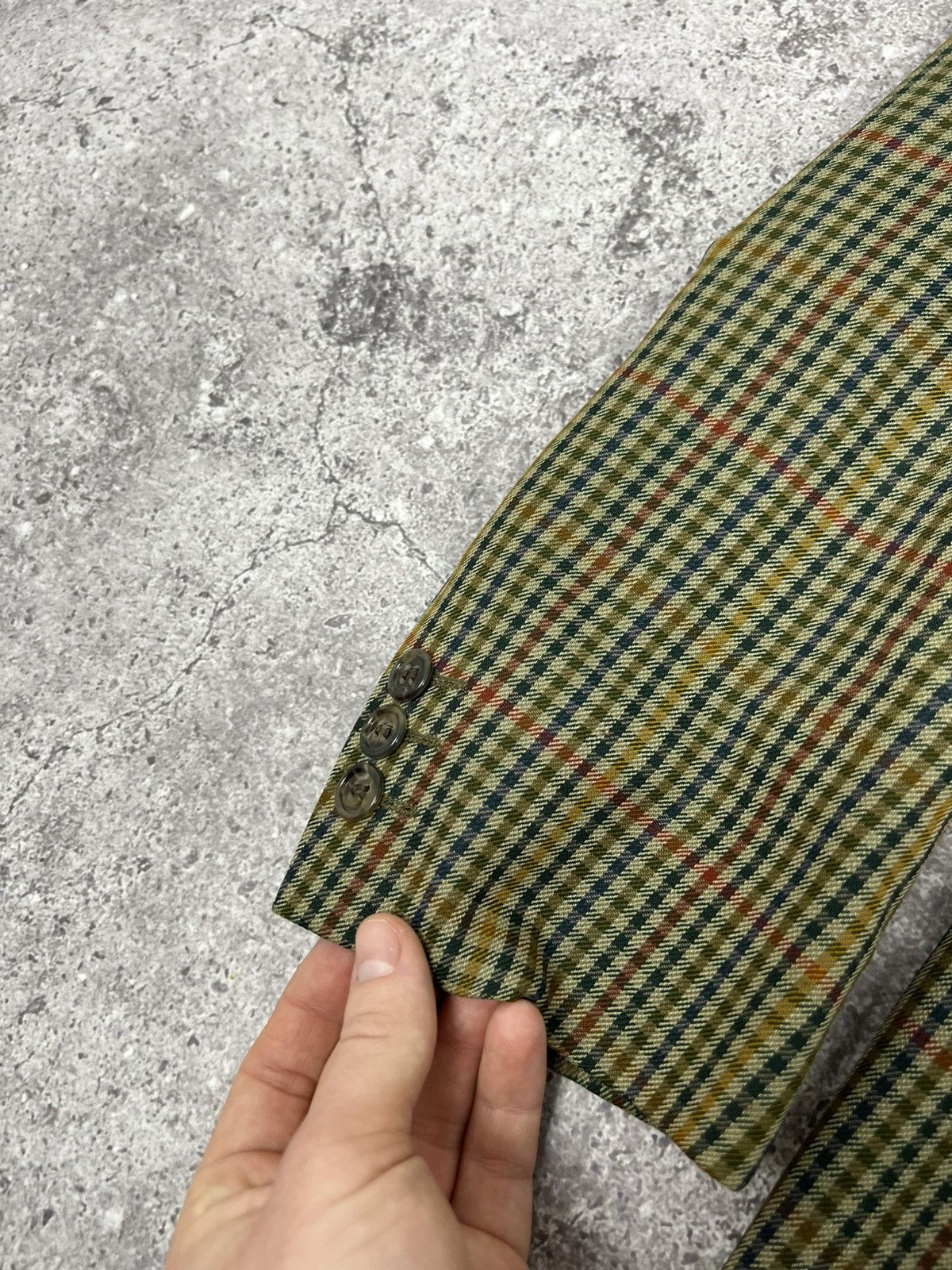 Burberry Vintage Burberrys Wool Blazer Jacket Lining Monogram Size 50R - 10 Thumbnail