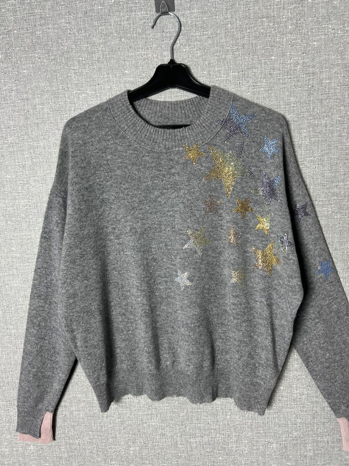 Zadig & Voltaire Zadig & Voltaire Gaby Strass Stars Cashmere Studded Sweater Size XS / US 0-2 / IT 36-38 - 3 Thumbnail