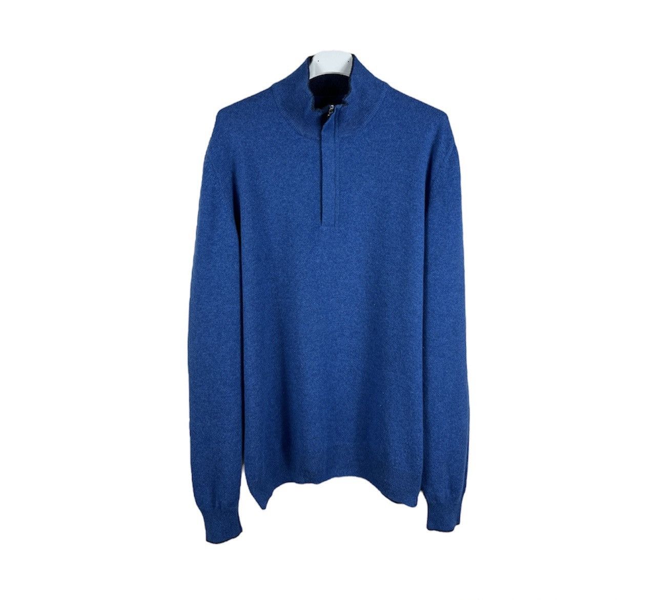 Gran Sasso Gran Sasso wool cashmere half zip sweater alcantara luxury Size US L / EU 52-54 / 3 - 1 Thumbnail