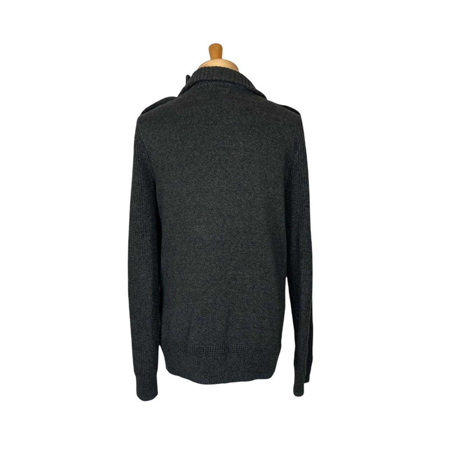H&M H&M Ribbed Double Breasted Long Sleeve Cardigan Green Small Size S / US 4 / IT 40 - 5 Thumbnail