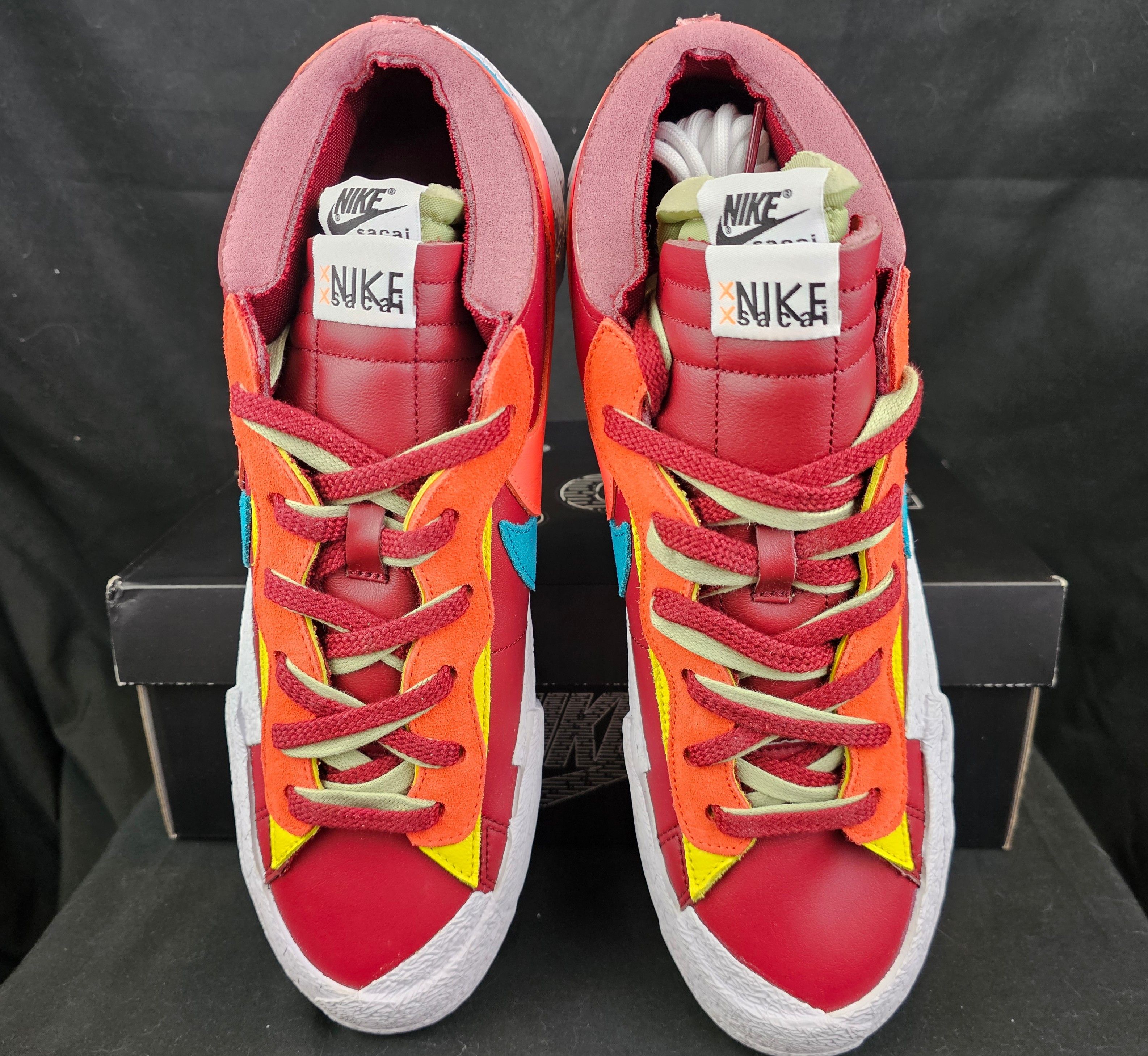 Kaws × Nike × Sacai Nike Blazer Low Sacai x KAWS Red DM7901-600 Men's BRAND NEW Size US 13 / EU 46 - 4 Thumbnail