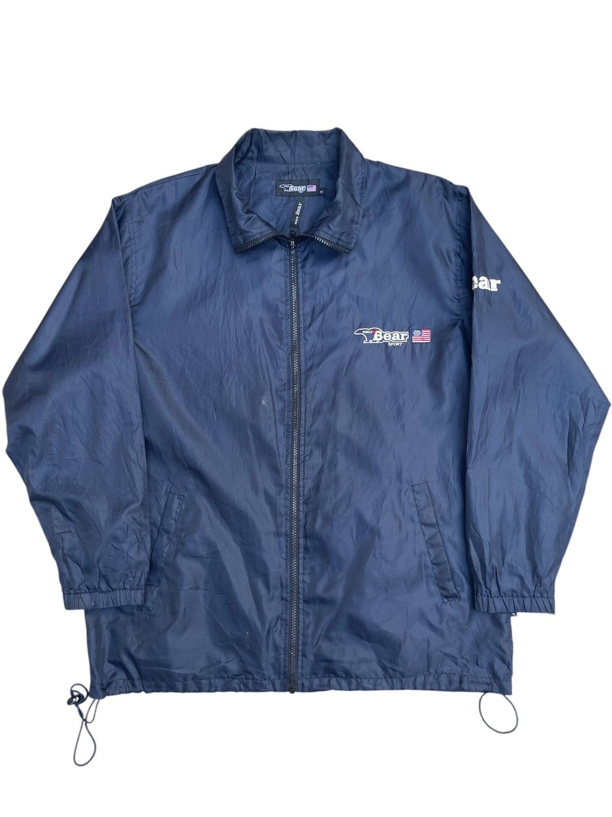 Japanese Brand Bear Sport Navy Windbreaker with American Flag Logo Size US M / EU 48-50 / 2 - 1 Thumbnail