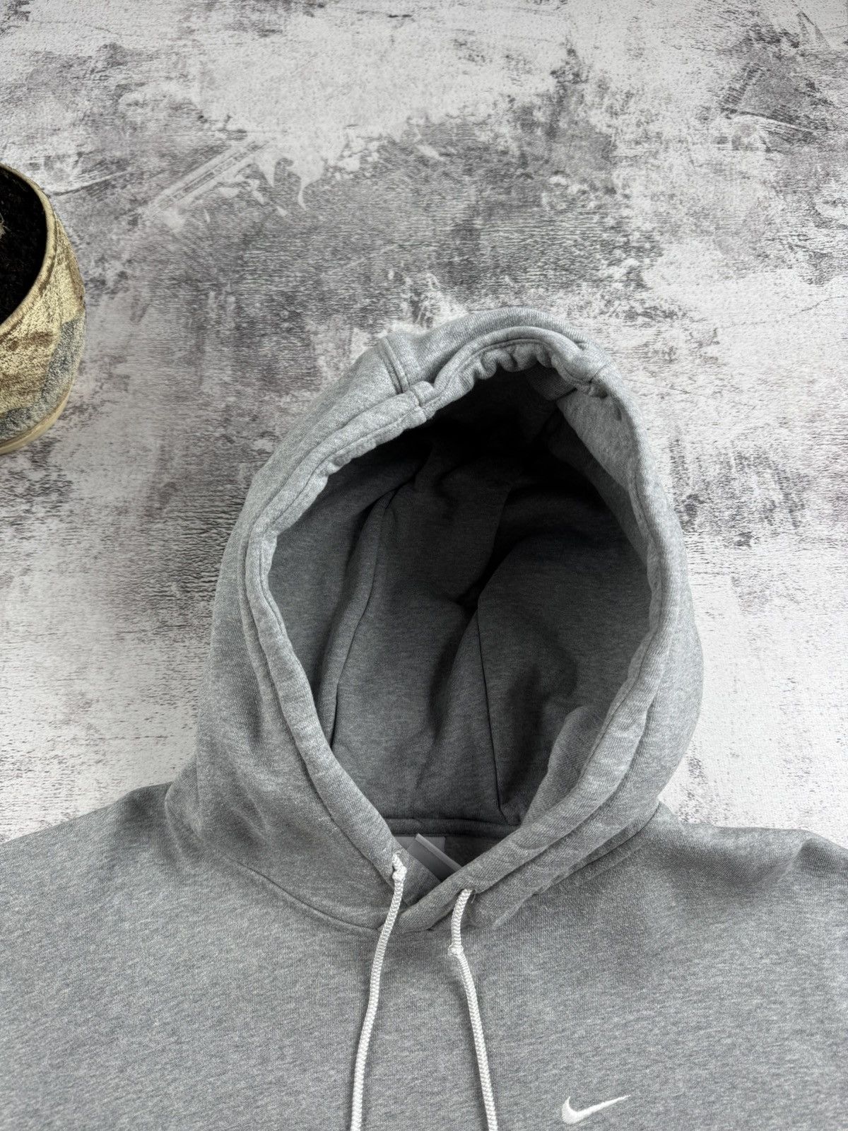 Nike Nike Swoosh Gray Basic Blank Dense Hoodie Pullover Sweatshirt Size US L / EU 52-54 / 3 - 9 Thumbnail