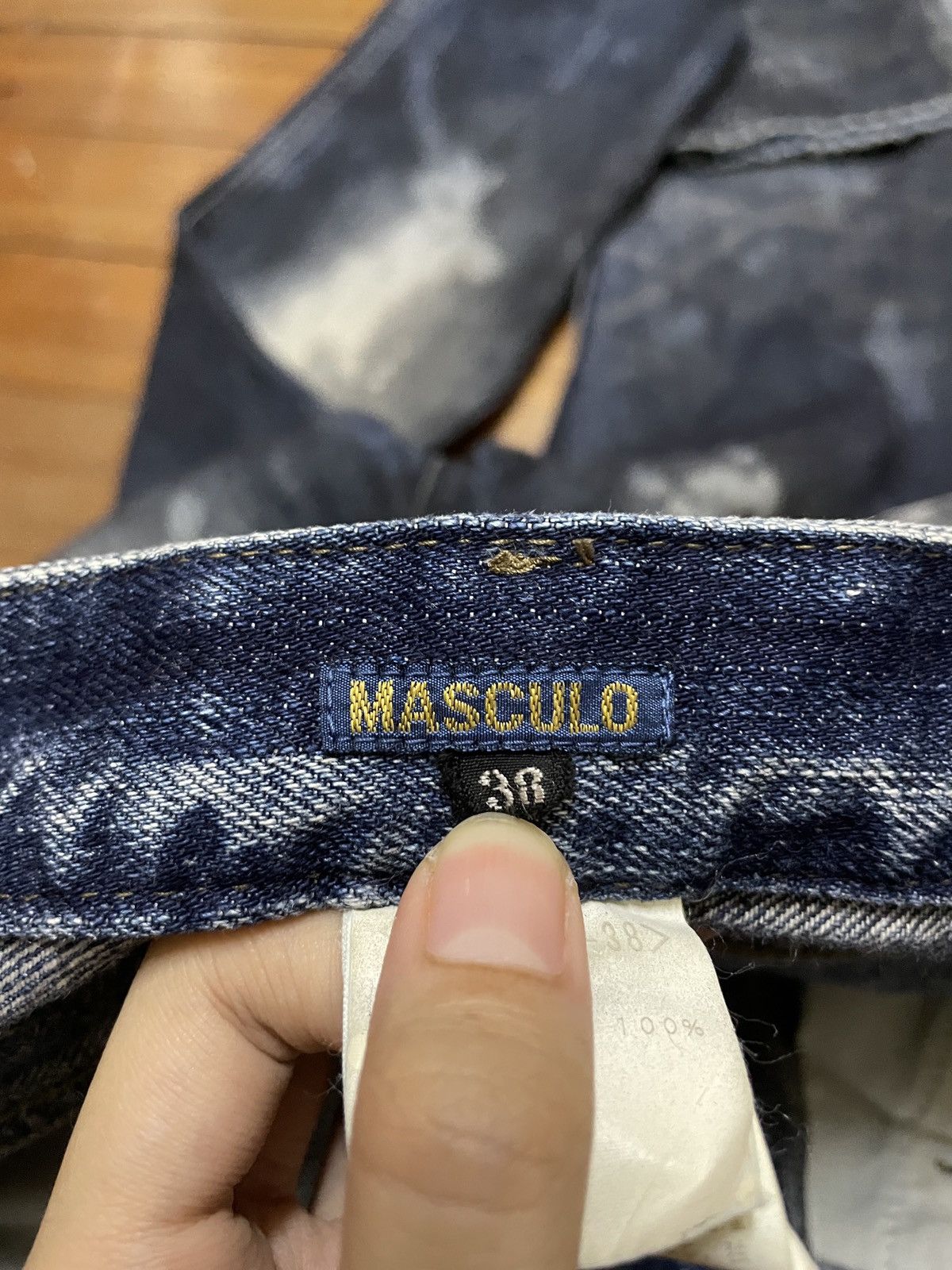 If Six Was Nine × Japanese Brand × Le Grande Bleu (L.G.B.) Rare Vintage Japanese Brand Masculo Painting Jeans 1990s Size US 29 - 9 Thumbnail
