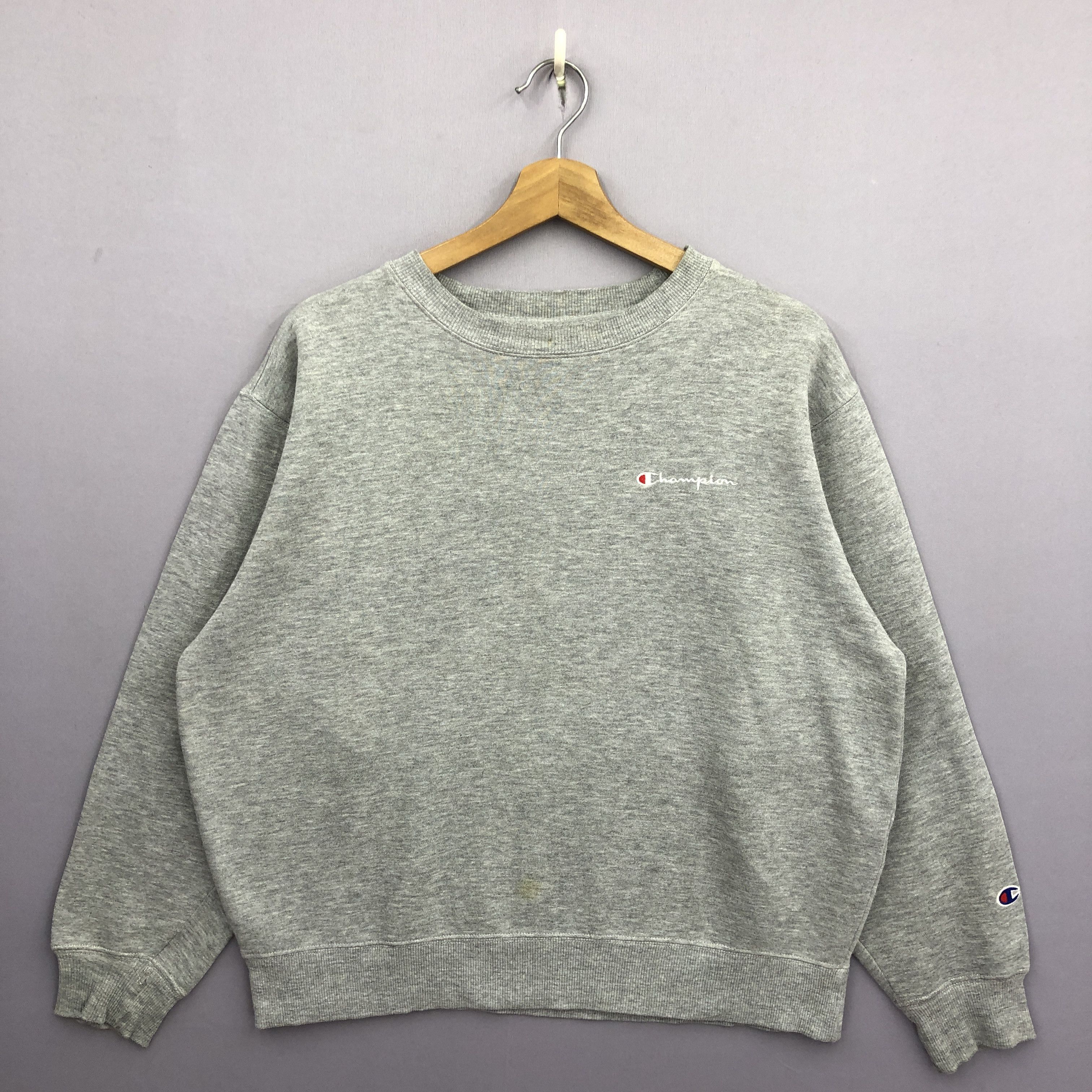 Vintage Champion Sweater Champion Grey Sweatshirt Jumper